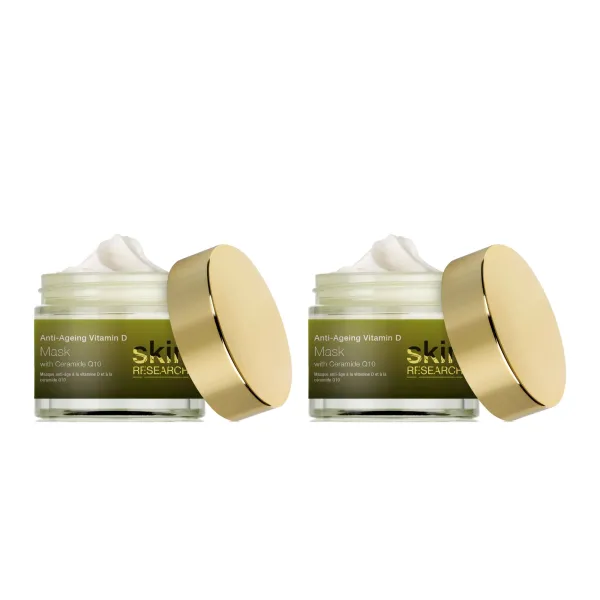 Anti-Ageing Vitamin D & Ceramide Q10 Mask 50ml Twin Value Savings Pack - Black