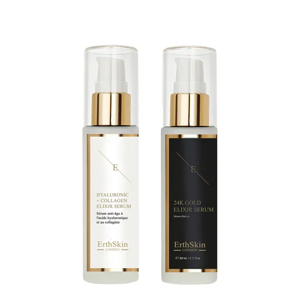 Anti-Wrinkle Elixir Serum 24K Gold - 60Ml + Hyaluronic Acid &Amp;Amp; Collagen Serum - 60Ml - Multi