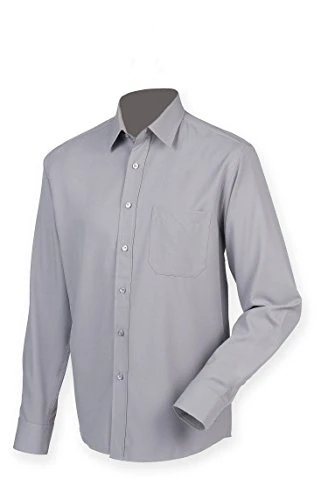 Antibacterial Long Sleeve Mens Shirt - White - 2XL