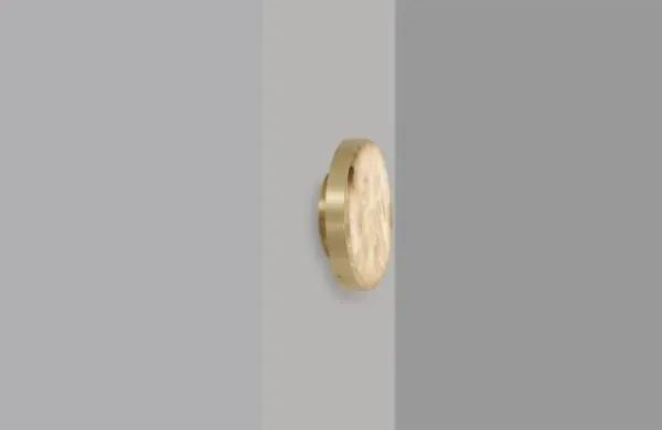 Anvers Rose - Medium - DALI-A Wall Light satin brass with honed alabaster