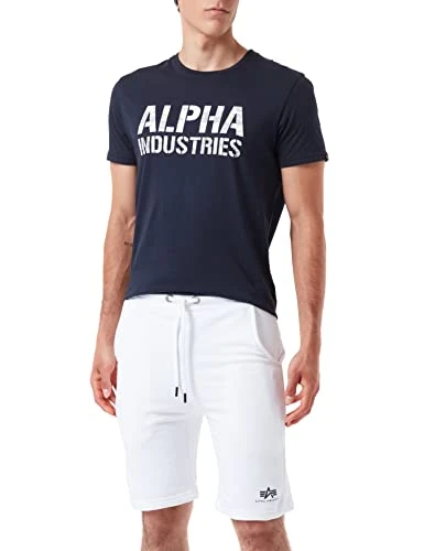 aplha industries Men's Basic SL Bermuda Shorts, White, XS