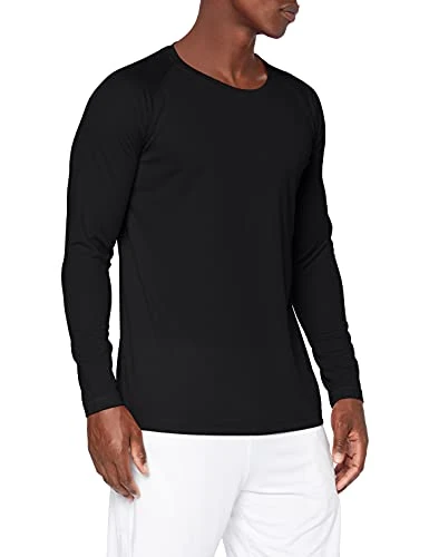 Apparel Men's Active 140/ST8420 Regular Fit Classic Long Sleeve T-Shirt, Black Opal, Small