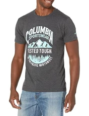 Apparel Men's Graphic T-Shirt Shirt, Charcoal Heather/Tough, Small