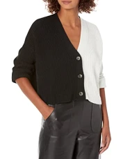 Apparel Women's Paxton Cardigan Sweater, Black/Ivory, S Apparel Women's Paxton Cardigan Sweater, Black/Ivory, S
