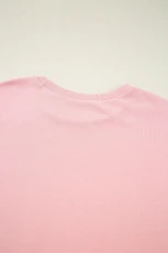 Apricot Pink Half Sleeve T hirt & Cargo Sweatpants Set - Apricot Pink / / %Polyester+%Cotton