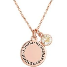 April Birthstone Rose Gold Necklace