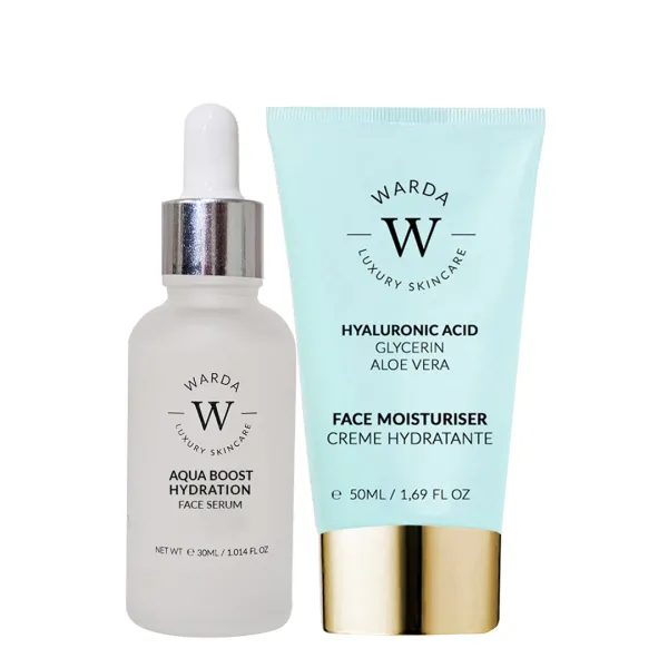 Aqua Boost Hydration Face Serum 30ml + Skin Hydration Boost Hyaluronic Acid Moisturiser 50ml - Multi