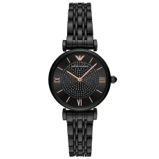 AR11245 T-Bar Black Ladies Watch