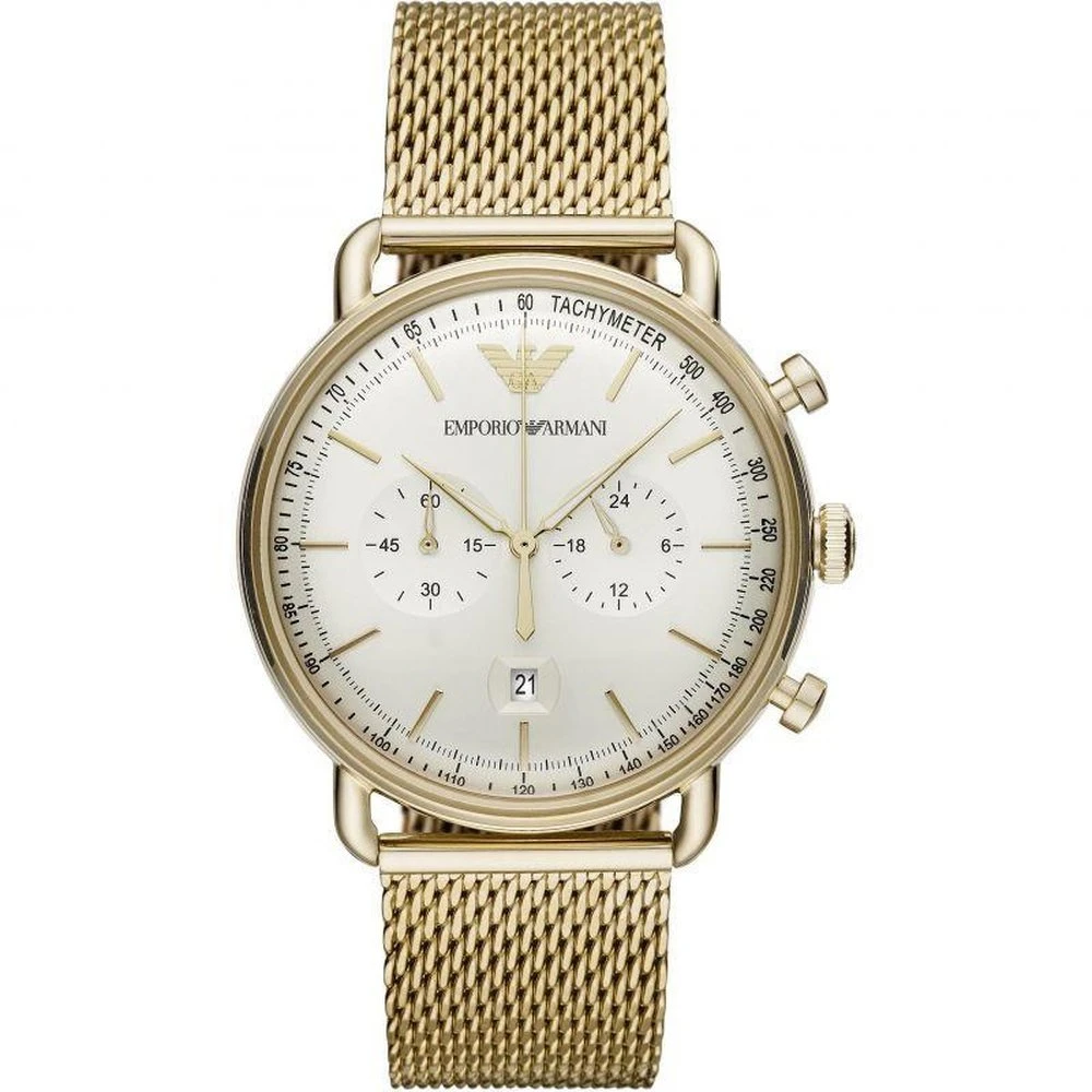 AR11315 Chronograph Stainless Steel Mens Watch - Gold