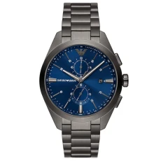 AR11481 Claudio Blue Dial Chronograph Mens Watch - Grey