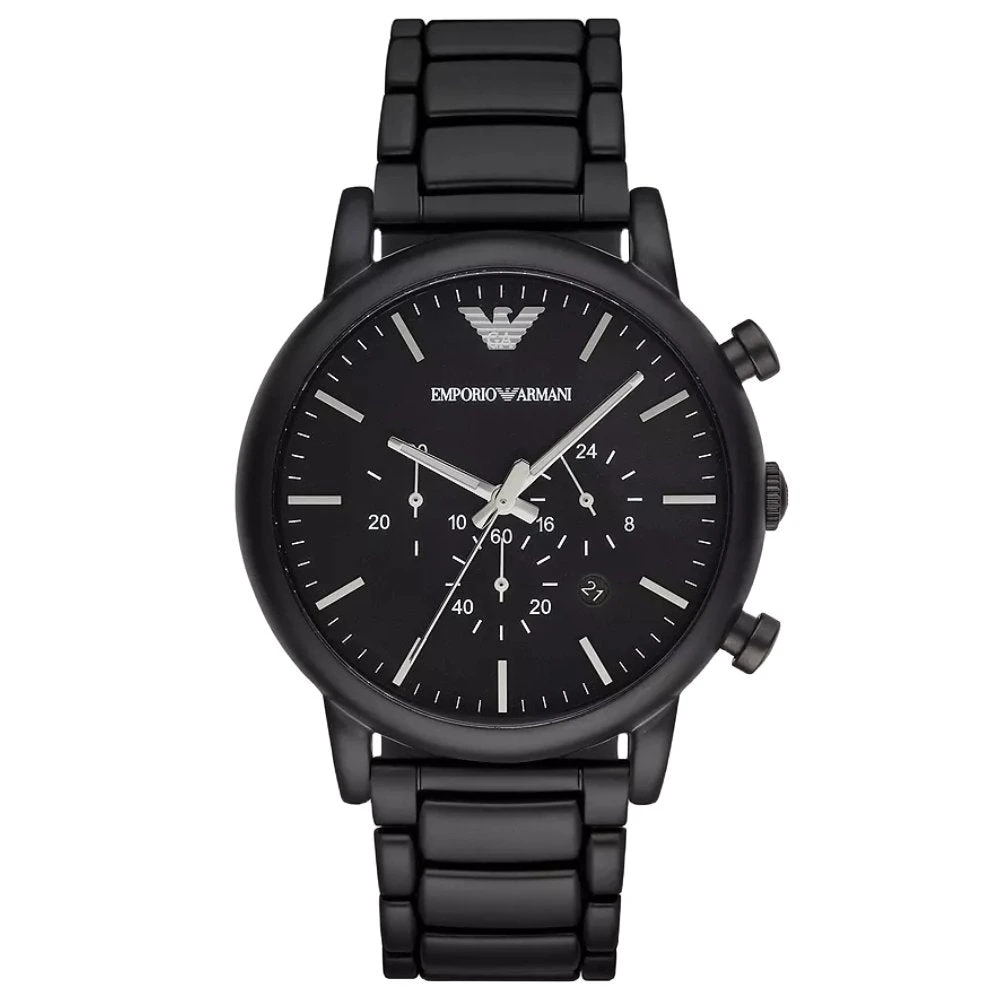 AR1895 Luigi Black Chronograph Mens Watch