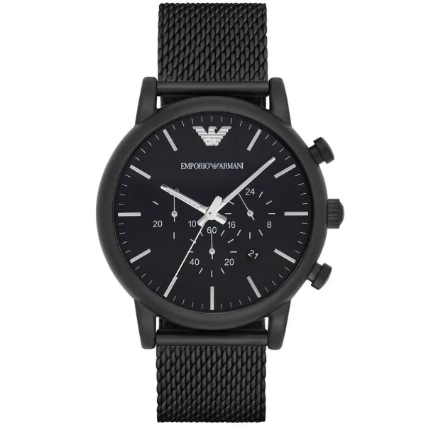 AR1968 Black Dial Chronograph Mens Watch