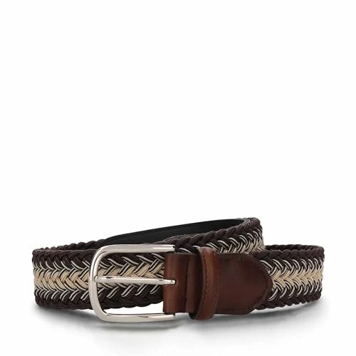 Aran Brown Men braided vegan belt