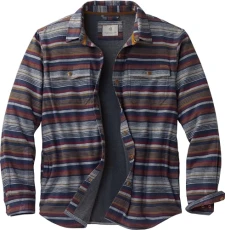 Archer Flannel Thermal Lined Shirt Jacket for Men, Quilted Insulated Plaid Work Outerwear Coat, Blue Arrow, Large Archer Flannel Thermal Lined Shirt Jacket for Men, Quilted Insulated Plaid Work Outerwear Coat, Blue Arrow, Large