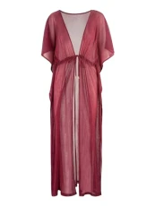 Aruba Maxi Kaftan Beach Dress Cover Up (Black, L/XL)