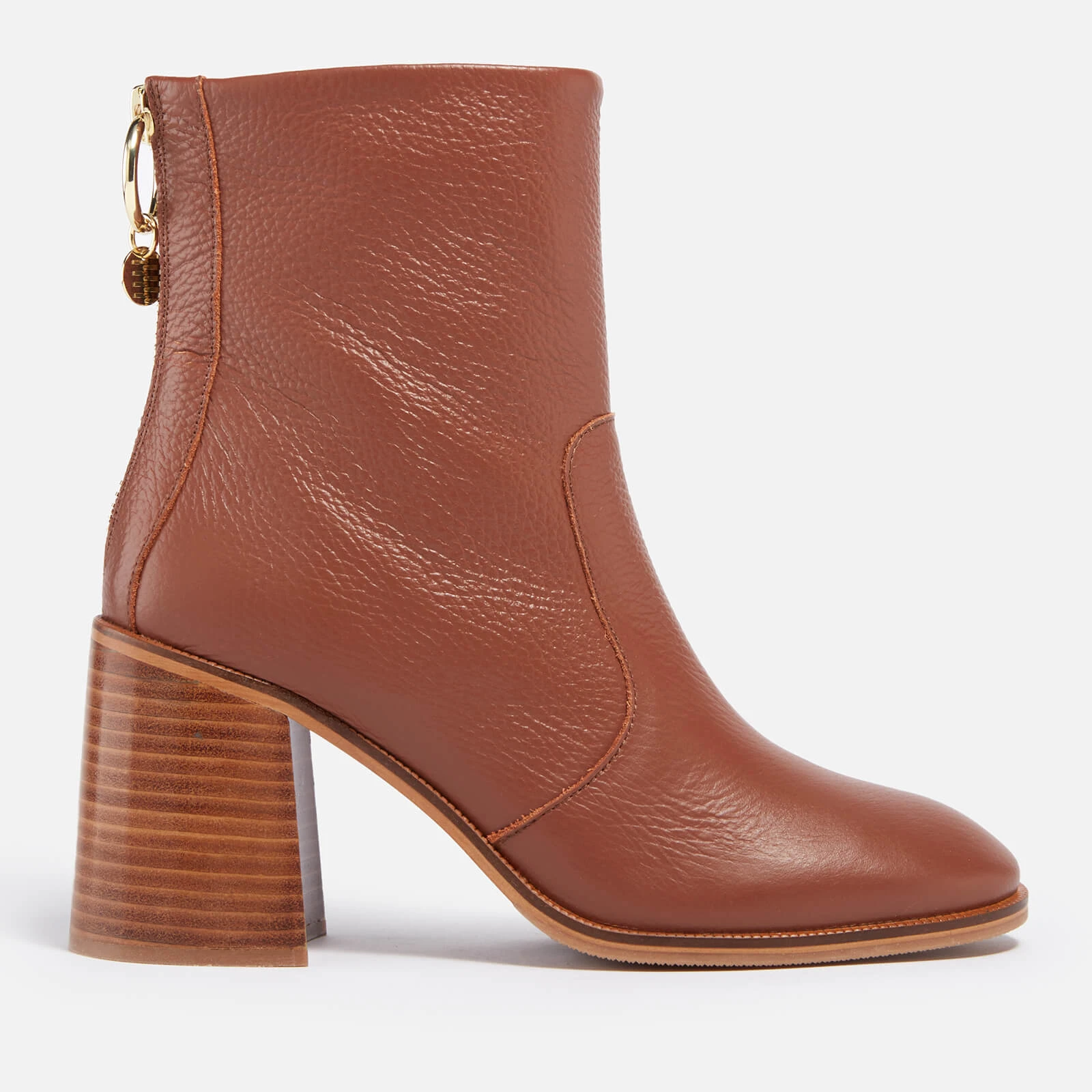 Aryel Leather Heeled Boots - UK - Tan