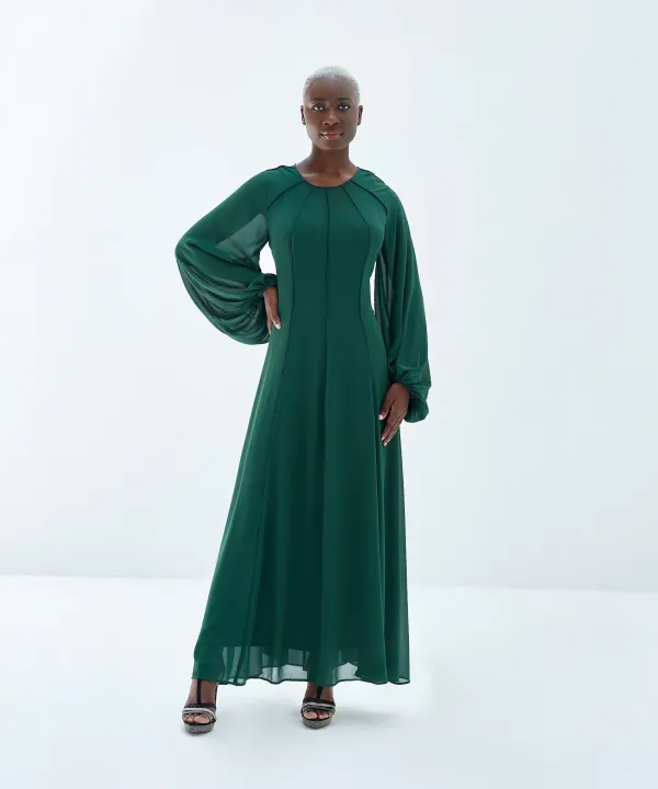 Asha Dress - Deep Green
