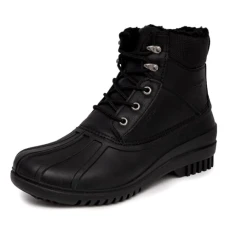 Aspen Winter Boots for Men Waterproof Snow - Insulated Duck Mens Snow Boots or Rain Boots, Black Brown or Tan, Size 7 to 15 Medium and Extra Wide widths, Black Smooth, 12 X-Wide