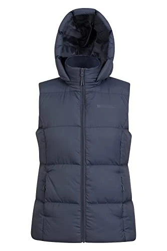 Astral Womens Padded Gilet - Water Resistant Ladies Bodywarmer, Detachable Hood Vest, Microfibre Ins