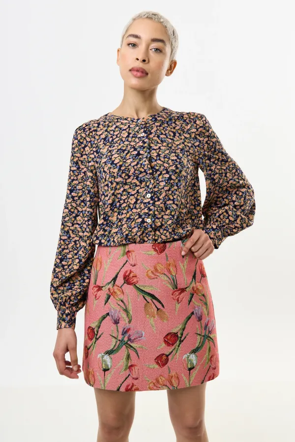 Aubin Tulip Jacquard A-line Mini Skirt - Pink