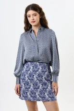 Aubin Wedgewood Jacquard A ine Mini Skirt - blue