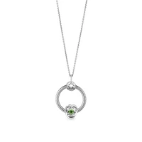 August Birthstone Eternity Circle O Pendant Set