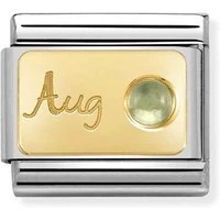 August Peridot Birthstone Charm