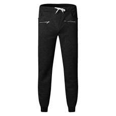 Autumn Autumn Zip Pants for Men Custom Trousers for Men Zip Trousers Lesiure Casual Pants Pyjama Bottoms Men Trousers Men's Trousers Men's Trousers Modern Men's Trousers, black, XL