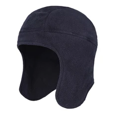 Autumn Winter Hats Polar Fleece Rar Protection Hats for Men and Women Solid Pullover Hats Keep Warm Versatile Dome Windproof Hats Hat with Fur, navy, One Size