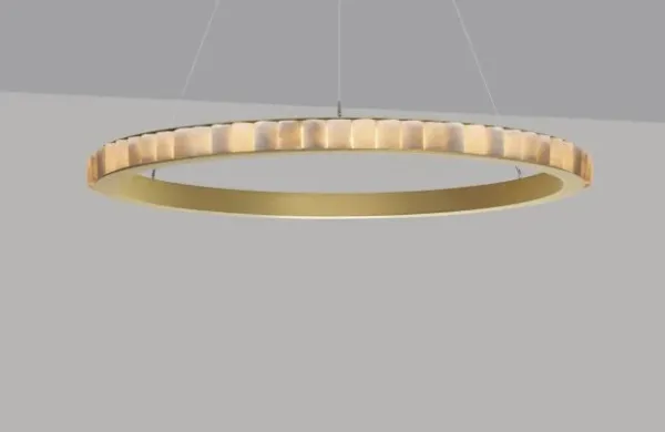 Avalon X-Large - Ceiling Mounting Plate - DALI-A Chandelier satin brass with honed alabaster