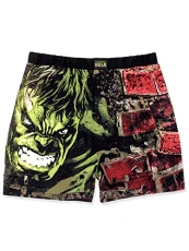 Avengers Superheroes Men's Boxer Lounge Shorts, Black, Large Avengers Superheroes Men's Boxer Lounge Shorts, Black, Large