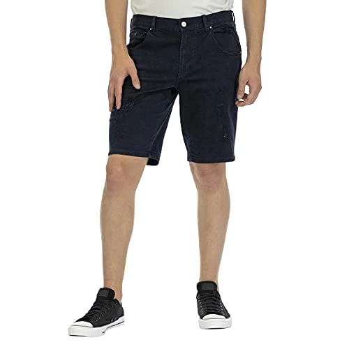 A|X  Men's 5 Pocket Bermuda Shorts Casual, Navy, 36