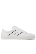 A|X Men's Borg Low Top Piped Logo Court Sneaker, White/Black, 7 UK A|X Men's Borg Low Top Piped Logo Court Sneaker, White/Black, 7 UK