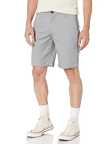 A｜X  Men's Solid Stretch Twill Short, Zinc, 36