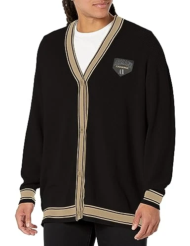 A｜X  Women's Collegiate Capsule Oversized Knit Cardigan, Black, L