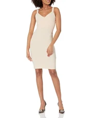 A|X  Women's Foundation Sleeveless Wrap Bodycon Dress, Nude, XL