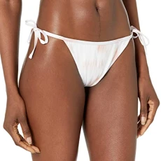 A｜X  Women's Garden Printed Two Piece Bikini Bottoms, White/Secret, L