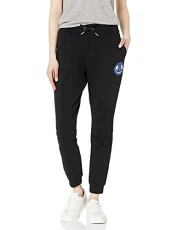 A|X Women's Headphone Smiley Drawstring Sweatpants, Black, Large A|X Women's Headphone Smiley Drawstring Sweatpants, Black, Large