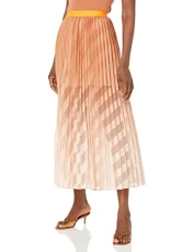 A|X Women's Pleated Midi Skirt, Joshua Rock/Aurora Ombre, 4 A|X Women's Pleated Midi Skirt, Joshua Rock/Aurora Ombre, 4