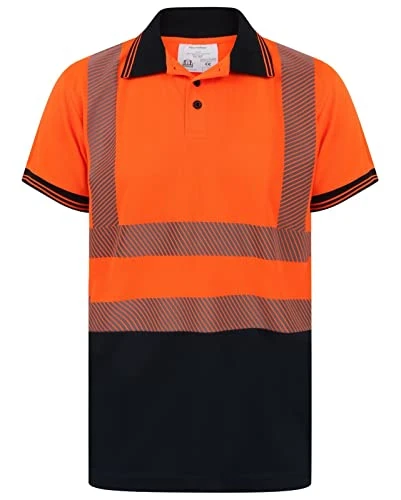 Aztec High Vis Visibility Short Sleeve Polo Neck T Shirt Hi Vis T Shirts Hi Vis High Viz Visibility 