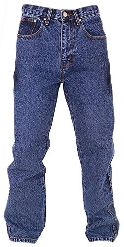 Aztec Mens 27 Inch X-Short Leg Regular Fit Jeans - Stonewash Blue