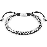 B-Yond Silver + Black Nautical Cord Bracelet