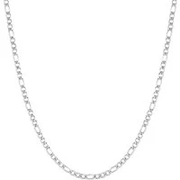 B-Yond Stainless Steel Fine Figaro Chain Necklace