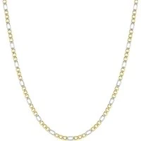 B-Yond Stainless Steel + Gold Fine Figaro Chain Necklace