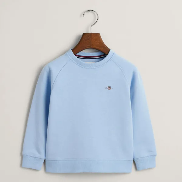 Baby Blue Shield Crew Sweater - Size 6/8 Years