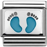 Baby Boy Footprints Charm