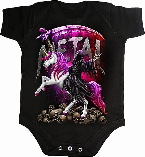 - Baby-Boys - Baby Biker - Baby Sleepsuit Black - Small