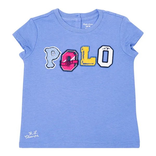 Baby Girls Harbour Island Blue Logo Tee - Blue