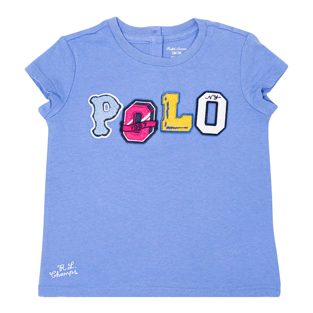 Baby Girls Harbour Island Blue Logo Tee