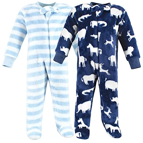 Baby Girls' Plush Sleep and Play, Safari Silhouette, 0-3 Months